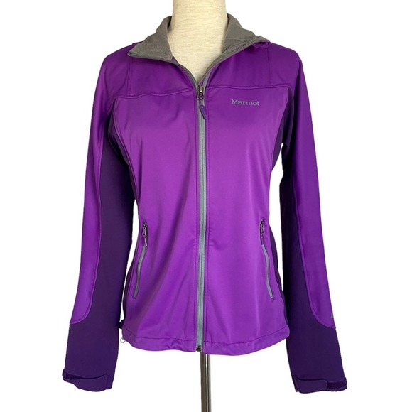 Marmot Jackets & Blazers - MARMOT Gore Windstopper Full Zip Purple Jacket Size Medium Athleisure Casual